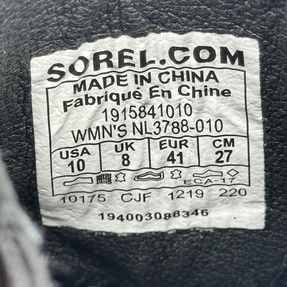 Sorel Joan Uptown Waterproof Wedge Chelsea Boot 10 Women's Black Pull On Bootie - Picture 9 of 10